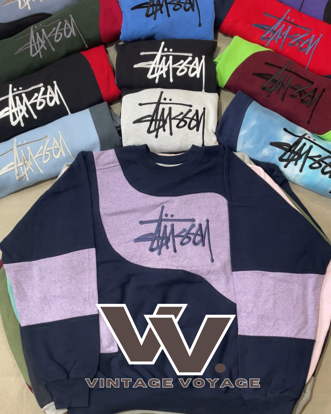 Stussy Reworked Patchwork Sweatshirts