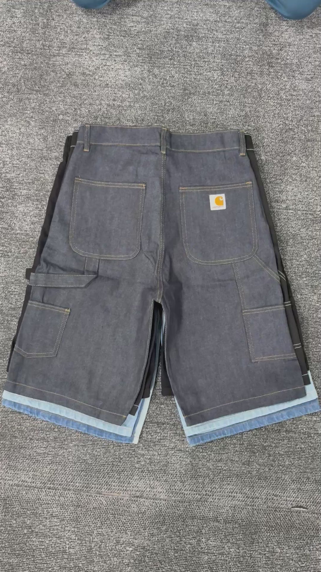 Carhartt Reworked Denim Carpenter Shorts