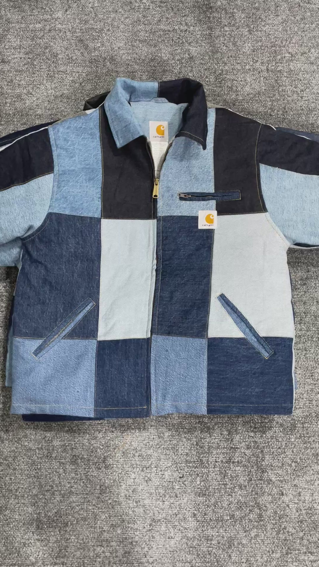 Carhartt Reworked Denim Patchwork Detroit Jackets