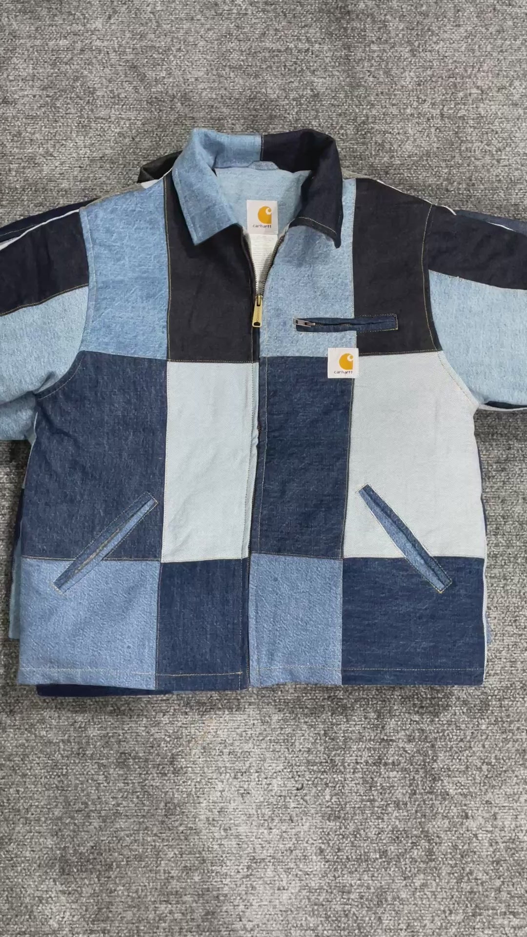 Carhartt Reworked Denim Patchwork Detroit Jackets