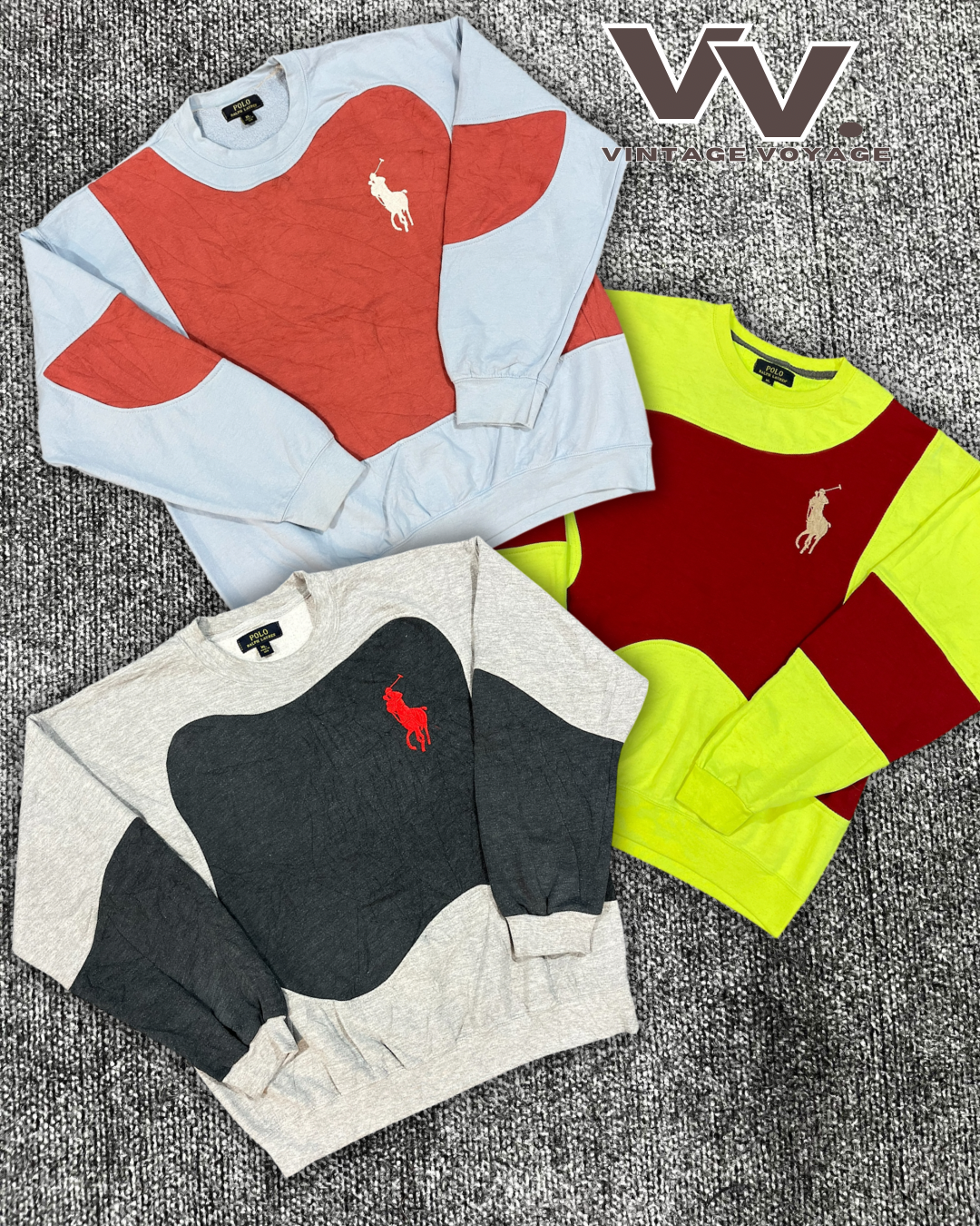 Ralph Lauren Reworked Patchwork Sweatshirts