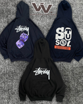 Stussy Reworked Printed Fleece Hoodies